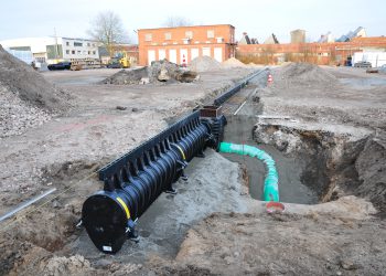 Aco Drain Schwerlast- und Retentionsrinne Qmax. Bild: Aco Tiefbau Vertrieb