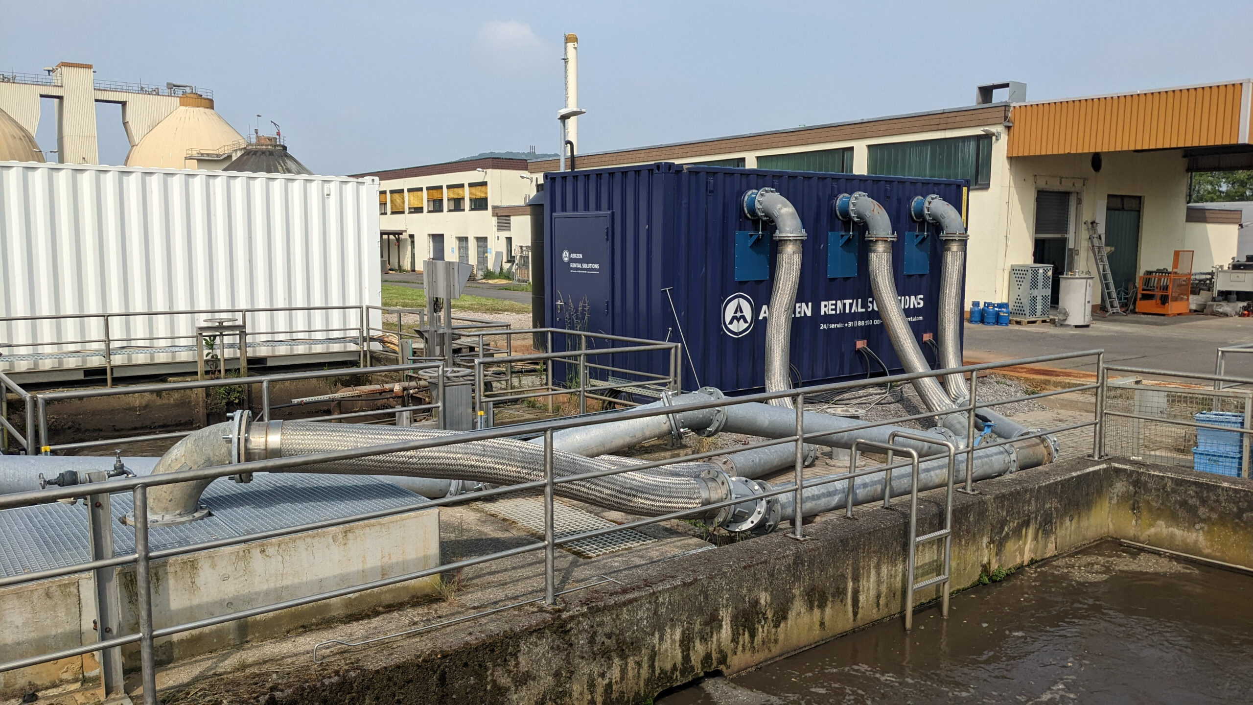 Mietaggregate sichern Abwasserreinigung