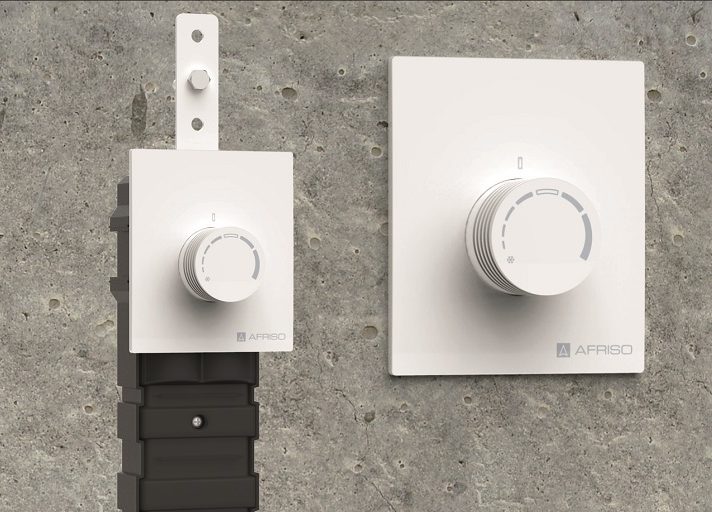 Die neue Afriso Einzelraumregelung RTL-Box 324 Vario vereint Heizkreis, Raumfühler und Regelung in einem und braucht keinerlei Energie für Stellantriebe oder ähnliches.