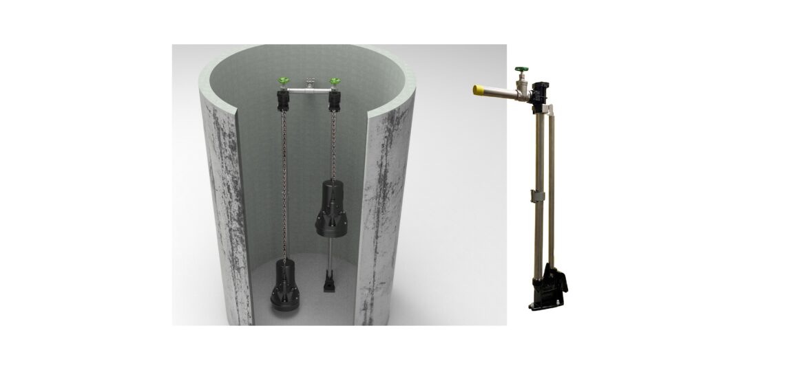 Montagevorrichtung für Abwasserpumpen