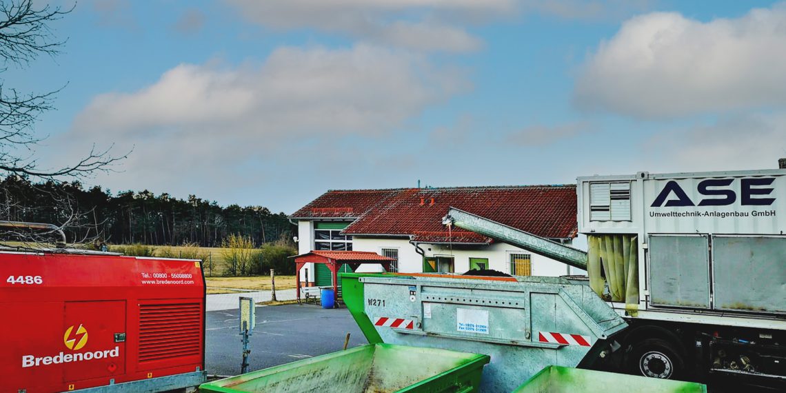 Mobile Entwässerung für Klärschlammbehandlung