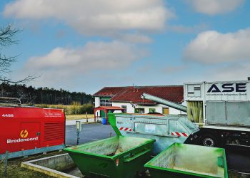 Mobile Entwässerung für Klärschlammbehandlung