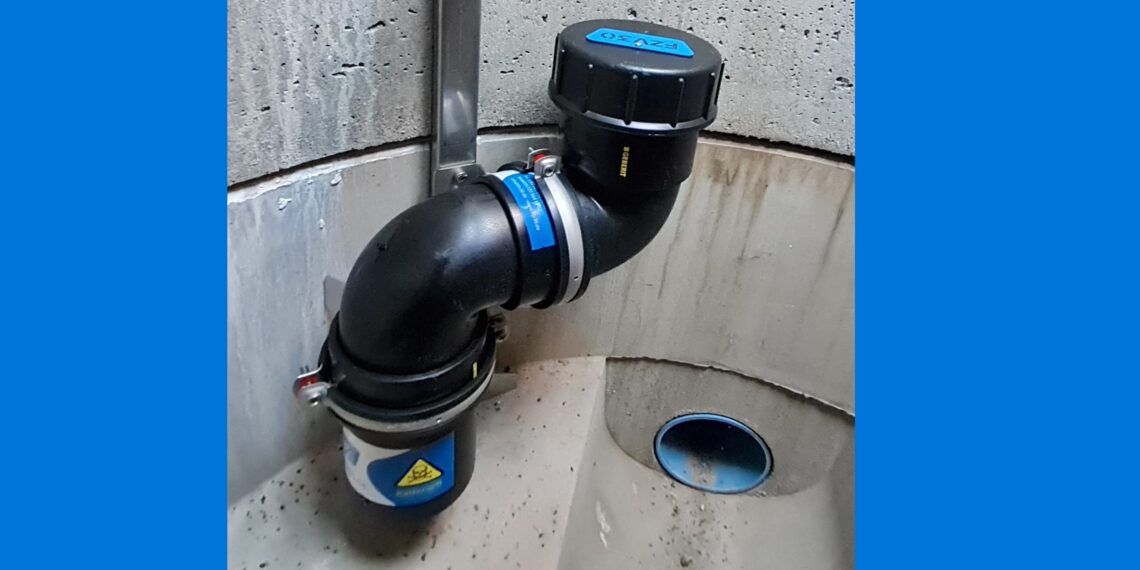 Köderstationen im Abwasserkanal