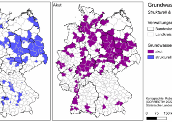 Grundwasserstress in der Hälfte Deutschlands