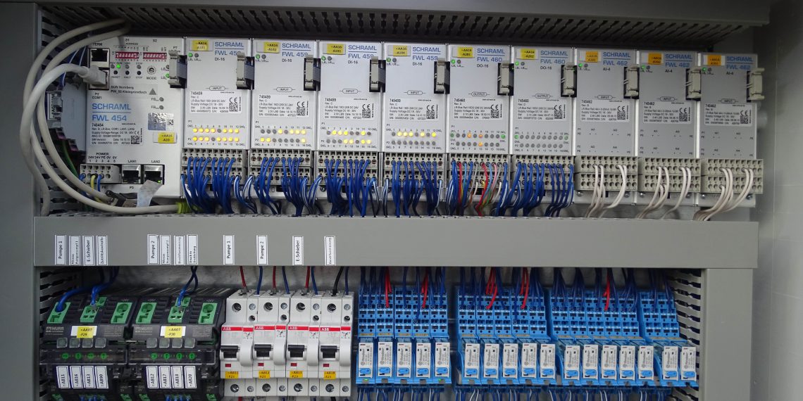 Schaltschrank mit Fernwirk- und Automatisierungstechnik von Schraml.
