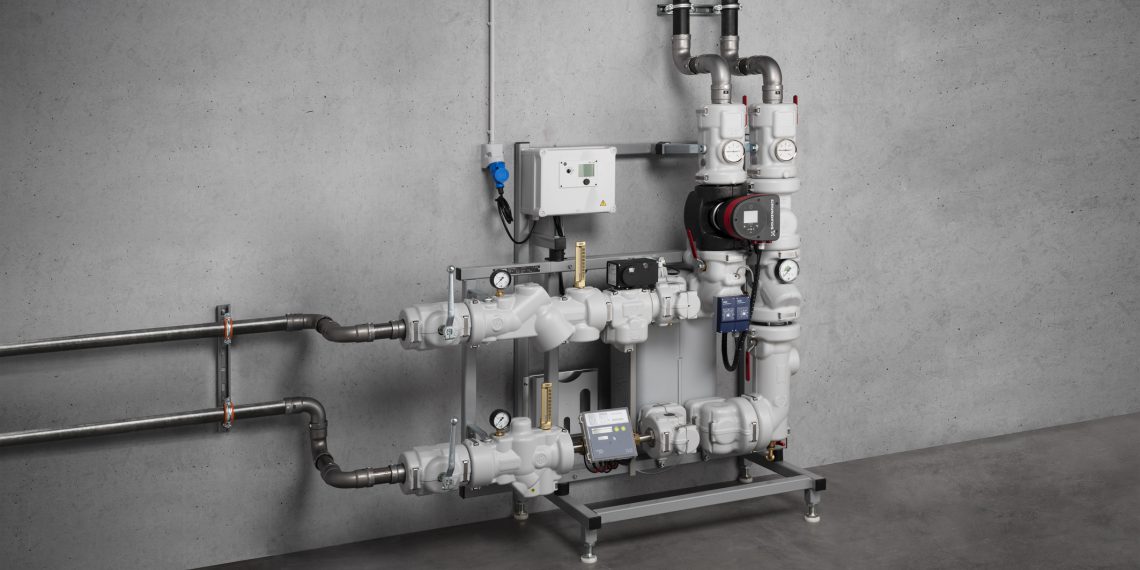 Das neue Rohrleitungssystem „Megapress S“ ist in den Dimensionen 3/8 bis 2 Zoll perfekt für den Einsatz in Nah- und Fernwärmeanlagen, nach dem Gebäudeeintritt, geeignet. Bild: Viega