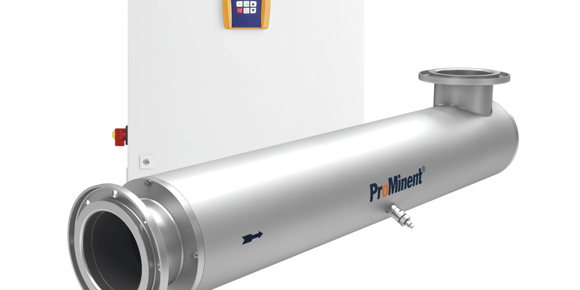 UV-Anlage Dulcodes LP zur UV-Desinfektion für einen maximalen Durchfluss von bis zu 523 m3/h mit minimalem Energieverbrauch.