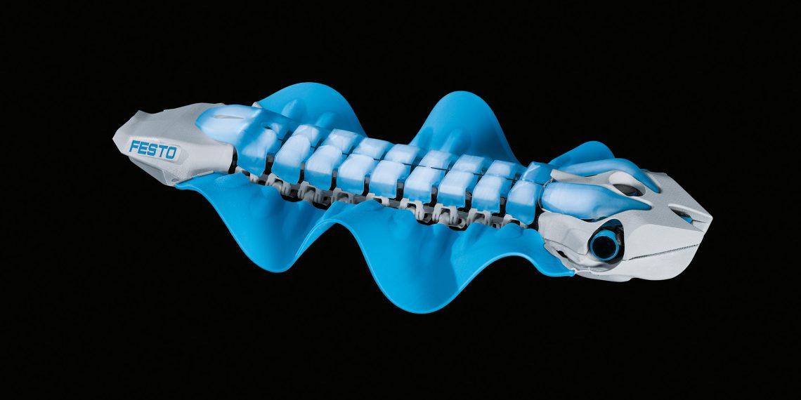 Die Seitenflossen des BionicFinWave sind komplett aus Silikon gegossen und kommen ohne Verstrebungen oder andere Stützelemente aus. Bild: Festo