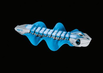 Die Seitenflossen des BionicFinWave sind komplett aus Silikon gegossen und kommen ohne Verstrebungen oder andere Stützelemente aus. Bild: Festo